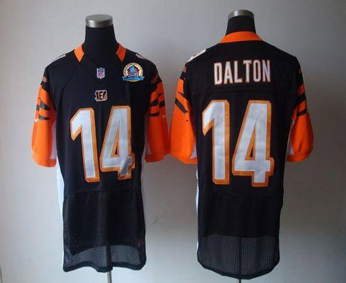 Jerseys Factory Cheap Nike Bengals #14 Andy Dalton Black Team Co