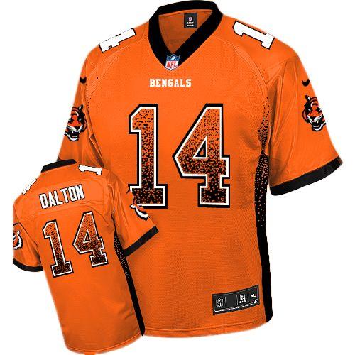 Jerseys Factory Cheap Nike Bengals #14 Andy Dalton Orange Altern
