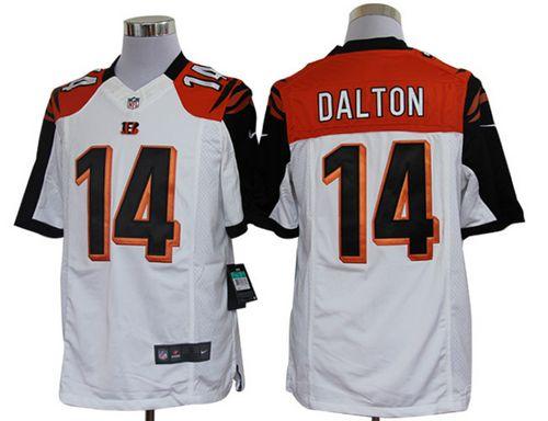 Jerseys Factory Cheap Nike Bengals #14 Andy Dalton White Men's E