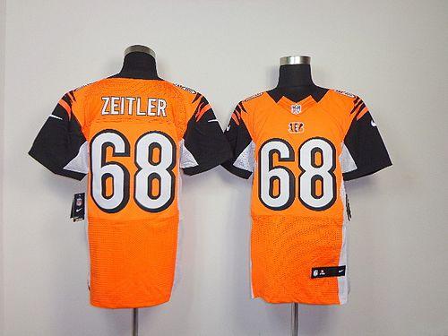 Jerseys Factory Cheap Nike Bengals #68 Kevin Zeitler Orange Alte
