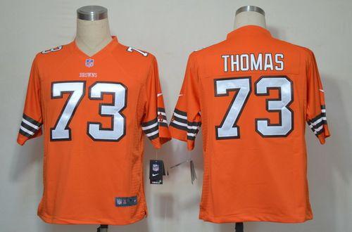 Jerseys Factory Cheap Nike Browns #73 Joe Thomas Orange Alternat