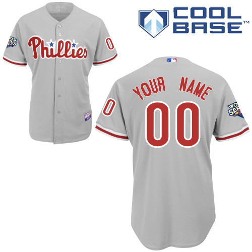Jerseys Factory Cheap Phillies Personalized Authentic Grey w/200