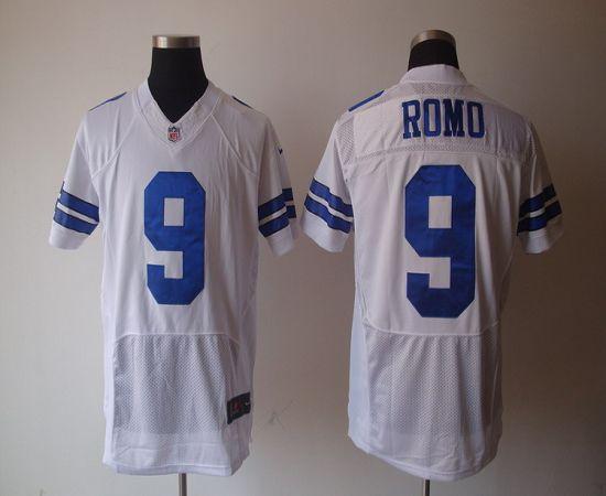 Jerseys Factory Cheap Nike Cowboys #9 Tony Romo White Men's Embr