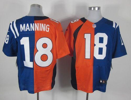 Jerseys Factory Cheap Nike Broncos #18 Peyton Manning Orange/Roy