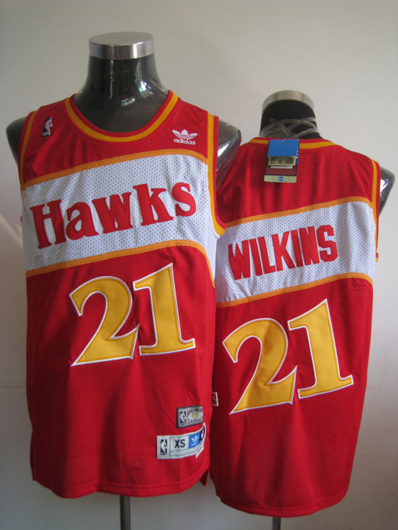 Jerseys Factory Cheap Hawks #21 Dominique Wilkins Red Embroidere
