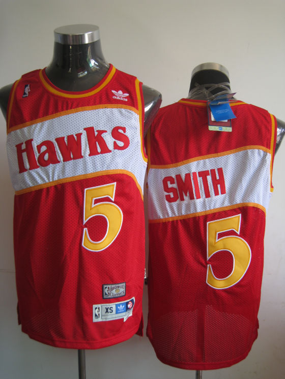 Jerseys Factory Cheap Hawks #5 Josh Smith Red Embroidered Throwb