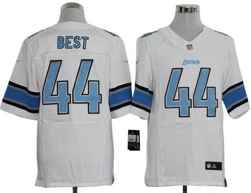 Jerseys Factory Cheap Nike Lions #44 Jahvid Best White Men's Emb
