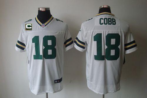 Jerseys Factory Cheap Nike Packers #18 Randall Cobb White With C