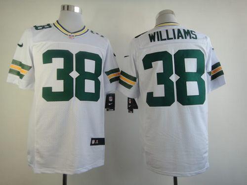 Jerseys Factory Cheap Nike Packers #38 Tramon Williams White Men