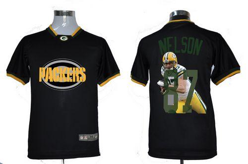 Jerseys Factory Cheap Nike Packers #87 Jordy Nelson Black Men's