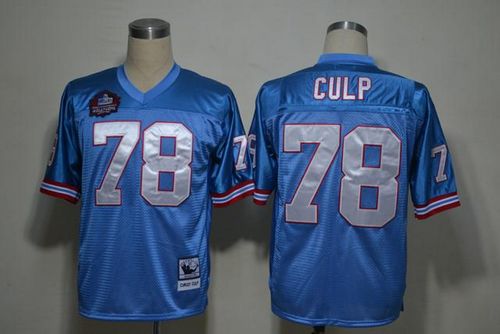 Jerseys Factory Cheap Mitchell And Ness Oilers #78 Curley Culp B