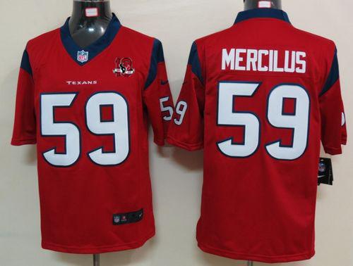 Jerseys Factory Cheap Nike Texans #59 Whitney Mercilus Red Alter