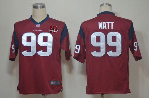 Jerseys Factory Cheap Nike Texans #99 J.J. Watt Red Alternate Wi