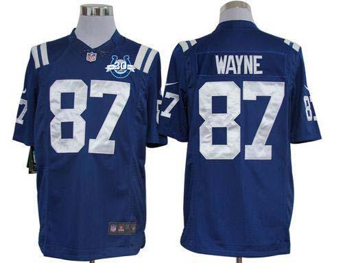 Jerseys Factory Cheap Nike Colts #87 Reggie Wayne Royal Blue Tea