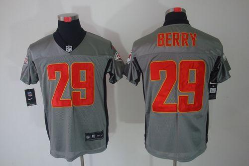 Jerseys Factory Cheap Nike Chiefs #29 Eric Berry Grey Shadow Men