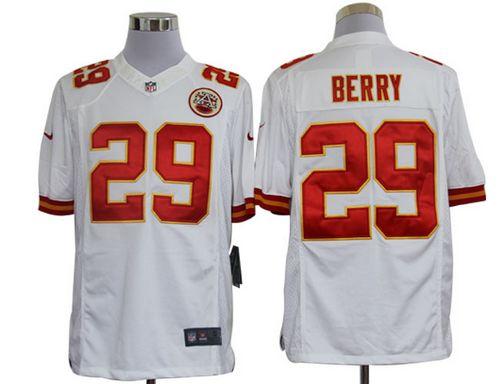 Jerseys Factory Cheap Nike Chiefs #29 Eric Berry White Men's Emb