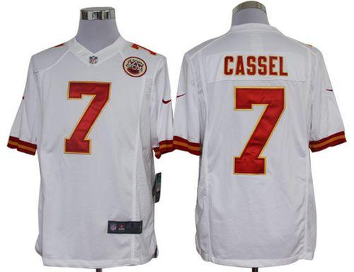 Jerseys Factory Cheap Nike Chiefs #7 Matt Cassel White Men's Emb
