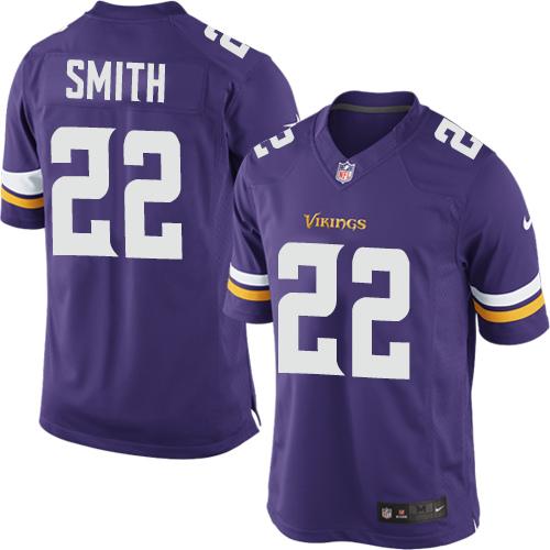 Jerseys Factory Cheap Nike Vikings #22 Harrison Smith Purple Tea