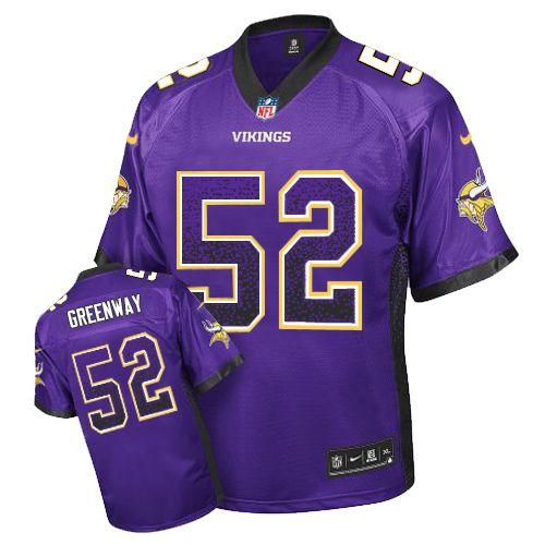 Jerseys Factory Cheap Nike Vikings #52 Chad Greenway Purple Team