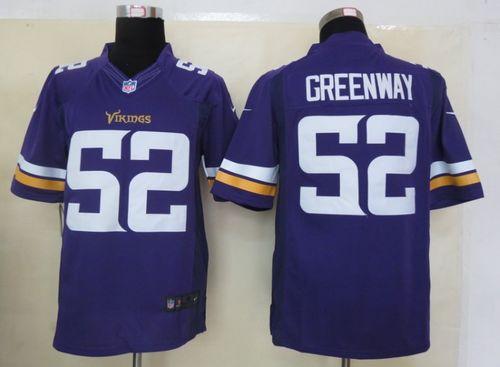 Jerseys Factory Cheap Nike Vikings #52 Chad Greenway Purple Team