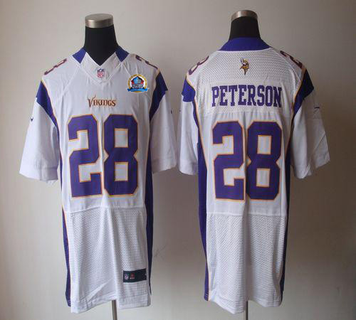 Jerseys Factory Cheap Nike Vikings #28 Adrian Peterson White Wit