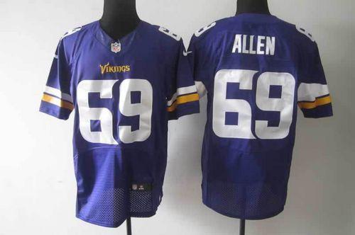 Jerseys Factory Cheap Nike Vikings #69 Jared Allen Purple Team C