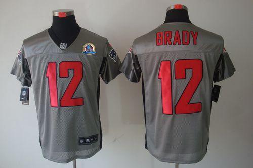 Jerseys Factory Cheap Nike Patriots #12 Tom Brady Grey Shadow Wi