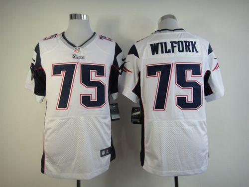 Jerseys Factory Cheap Nike Patriots #75 Vince Wilfork White Men'