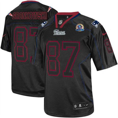 Jerseys Factory Cheap Nike Patriots #87 Rob Gronkowski Lights Ou