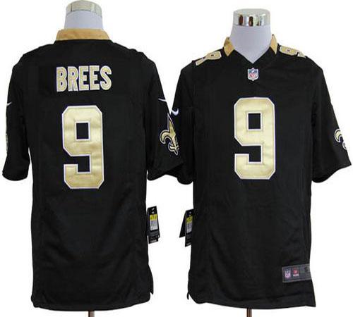 Jerseys Factory Cheap Nike Saints #9 Drew Brees Black Team Color