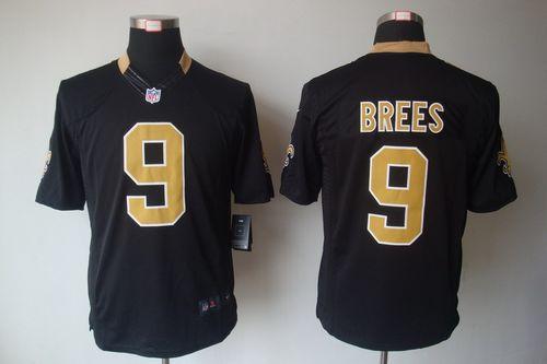 Jerseys Factory Cheap Nike Saints #9 Drew Brees Black Team Color