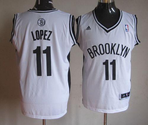 Jerseys Factory Cheap Nets #11 Brook Lopez White Home Embroidere
