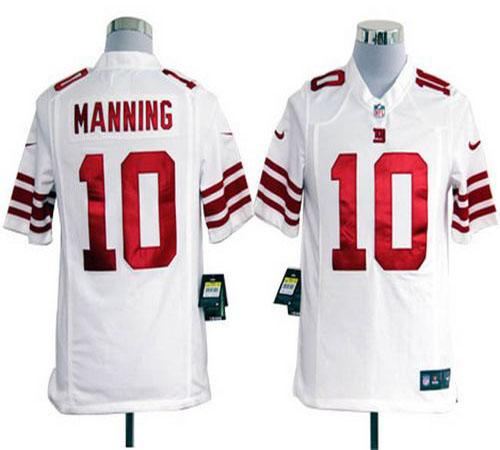 Jerseys Factory Cheap Nike Giants #10 Eli Manning White Men's Em
