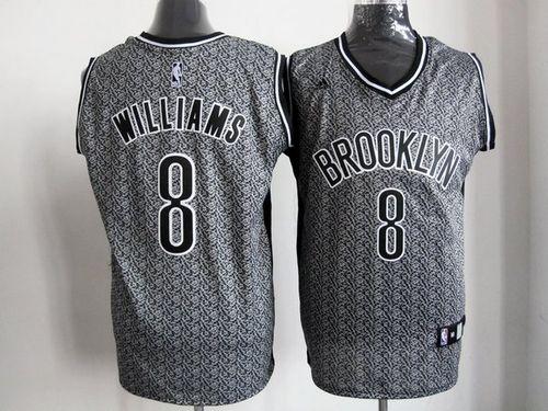 Jerseys Factory Cheap Nets #8 Deron Williams Grey Static Fashion