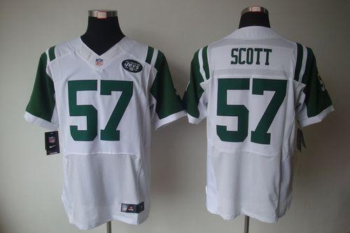 Jerseys Factory Cheap Nike Jets #57 Bart Scott White Men's Embro