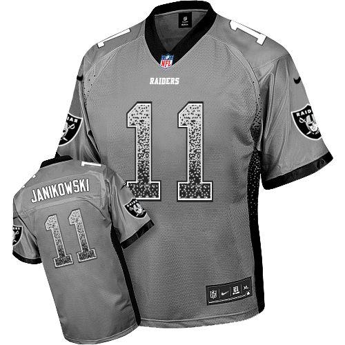 Jerseys Factory Cheap Nike Raiders #11 Sebastian Janikowski Grey