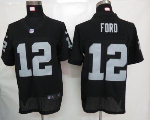 Jerseys Factory Cheap Nike Raiders #12 Jacoby Ford Black Team Co
