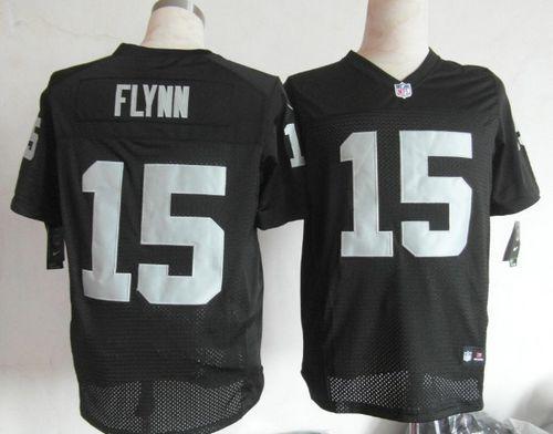 Jerseys Factory Cheap Nike Raiders #15 Matt Flynn Black Team Col