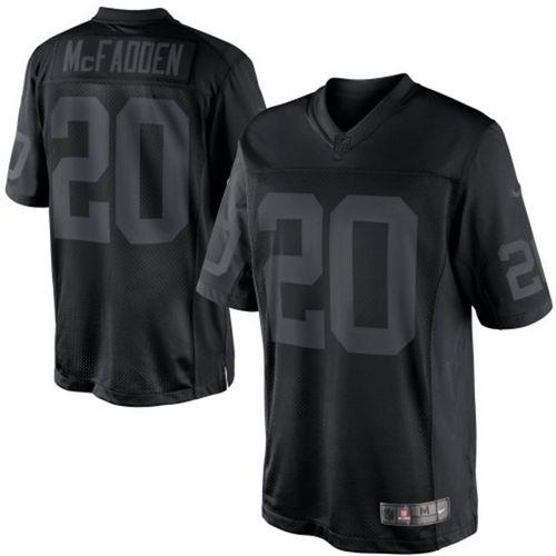 Jerseys Factory Cheap Nike Raiders #20 Darren McFadden Black Men