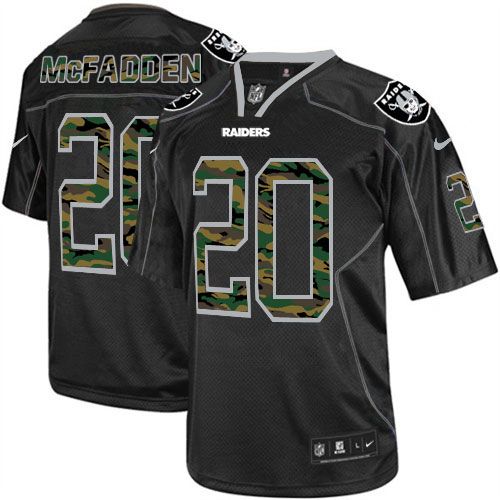 Jerseys Factory Cheap Nike Raiders #20 Darren McFadden Black Men