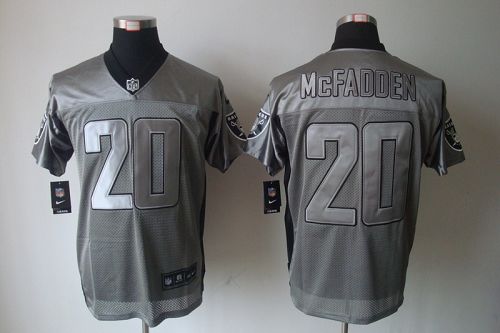 Jerseys Factory Cheap Nike Raiders #20 Darren McFadden Grey Shad