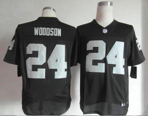 Jerseys Factory Cheap Nike Raiders #24 Charles Woodson Black Tea