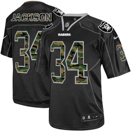 Jerseys Factory Cheap Nike Raiders #34 Bo Jackson Black Men's Em