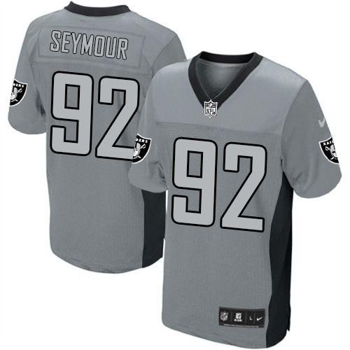 Jerseys Factory Cheap Nike Raiders #92 Richard Seymour Grey Shad