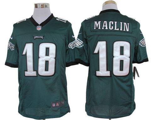 Jerseys Factory Cheap Nike Eagles #18 Jeremy Maclin Midnight Gre