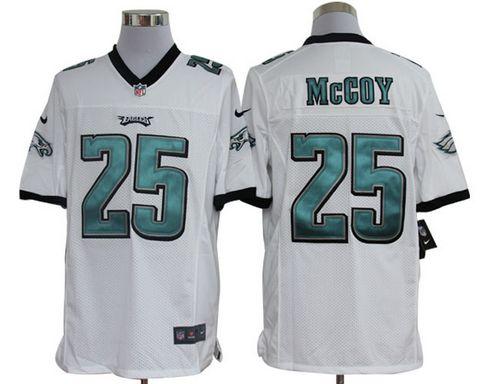 Jerseys Factory Cheap Nike Eagles #25 LeSean McCoy White Men's E