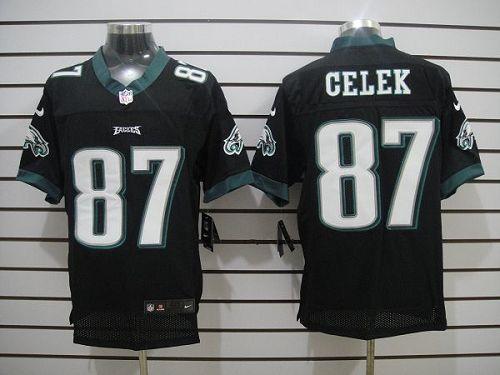 Jerseys Factory Cheap Nike Eagles #87 Brent Celek Black Alternat