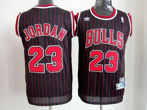 Jerseys Factory Cheap Bulls #23 Michael Jordan Black With Red St
