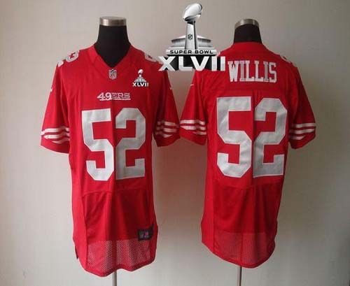 Jerseys Factory Cheap Nike 49ers #52 Patrick Willis Red Team Col