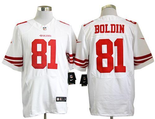 Jerseys Factory Cheap Nike 49ers #81 Anquan Boldin White Men's E
